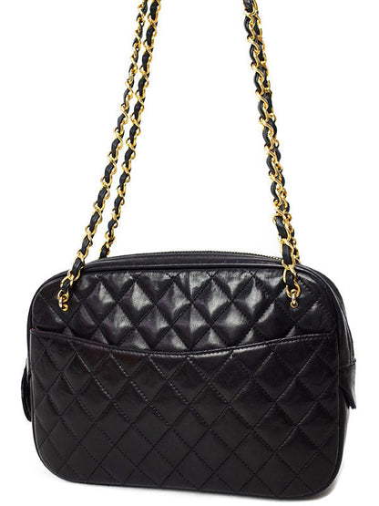Chanel Matelasse Chain Shoulder Bag Black