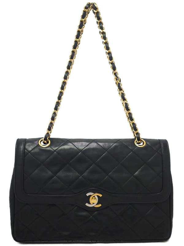 Chanel Matelasse Chain Shoulder Bag Black