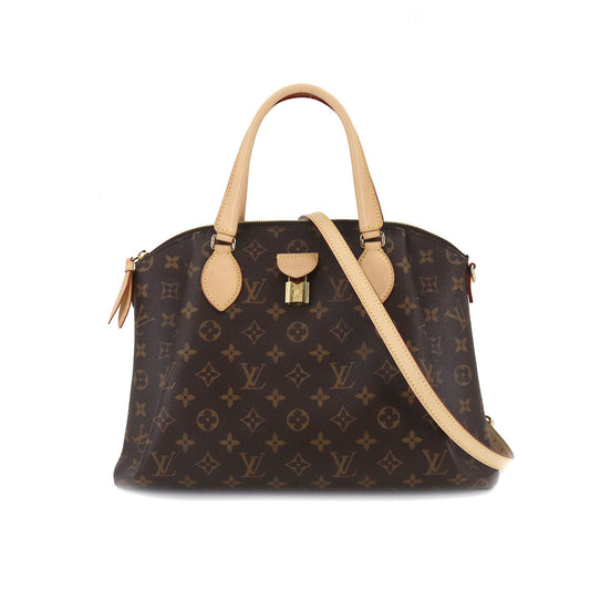 Louis Vuitton Monogram Rivoli MM 2 Way Hand Shoulder Bag Brown
