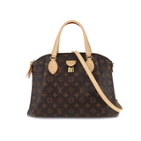 Louis Vuitton Monogram Rivoli MM 2 Way Hand Shoulder Bag Brown