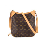 Louis Vuitton Monogram Odeon PM Shoulder Bag Brown Gold Metal Fittings