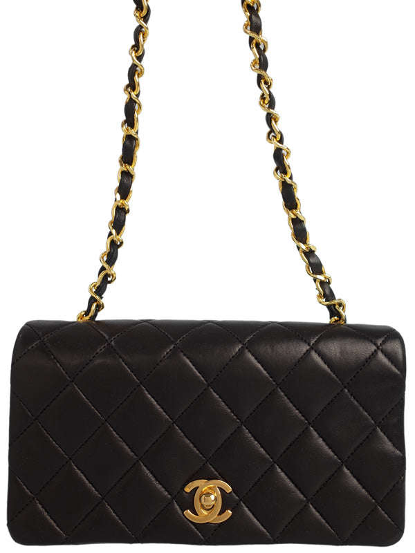 Chanel Mini Matelasse Chain Shoulder Bag Black