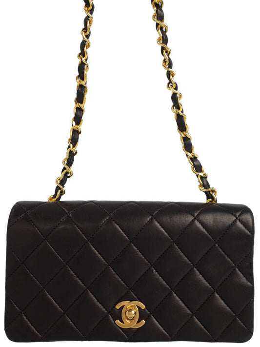Chanel Mini Matelasse Chain Shoulder Bag Black