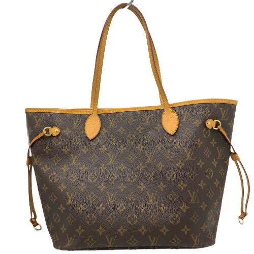 Louis Vuitton Neverfull MM Monogram Tote Bag Shoulder Bag Brown Gold Hardware