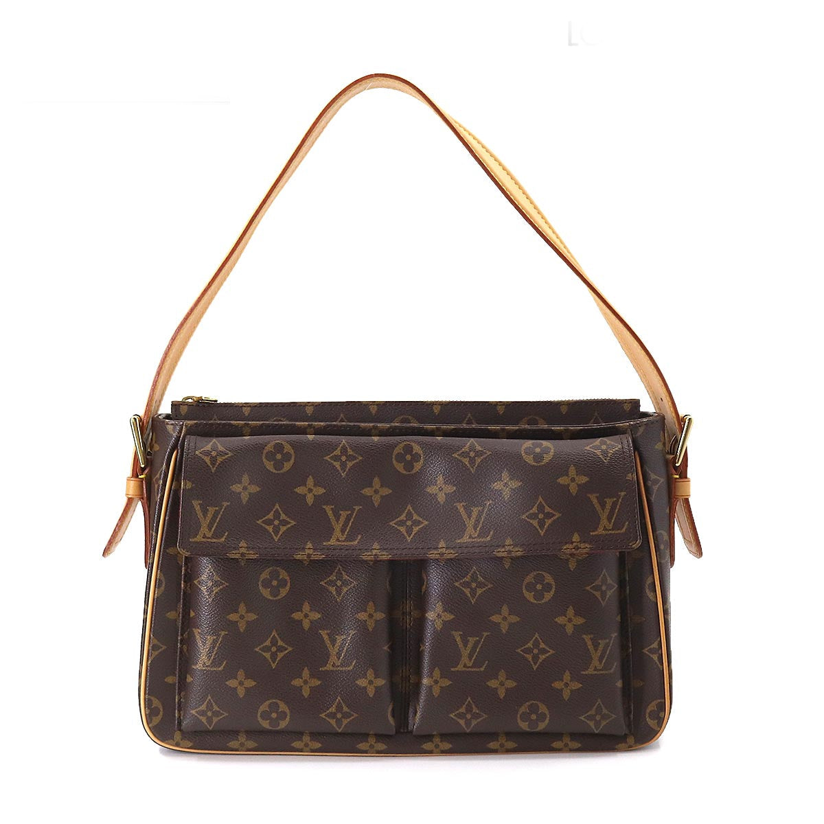 Louis Vuitton Monogram Viva Cite GM Shoulder Bag Brown