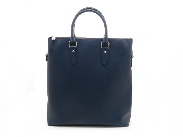 Louis Vuitton Anton Tote Bag Taiga Blue Marine