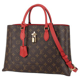 Louis Vuitton Tote Bag 2 Way Bag Flower Tote Monogram Leather