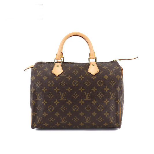 Louis Vuitton Monogram Speedy 30 hand bag brown gold hardware Speedy 30