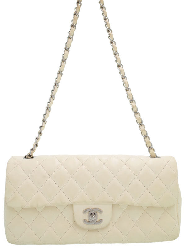 Chanel Matelasse Chain Shoulder Bag Off-white