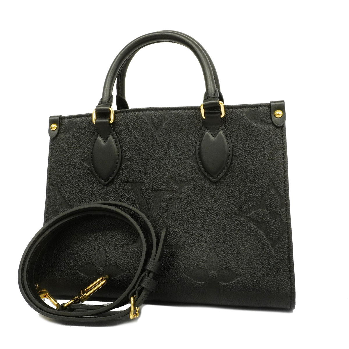 Louis Vuitton Monogram Implant On The Go PM Noir Black