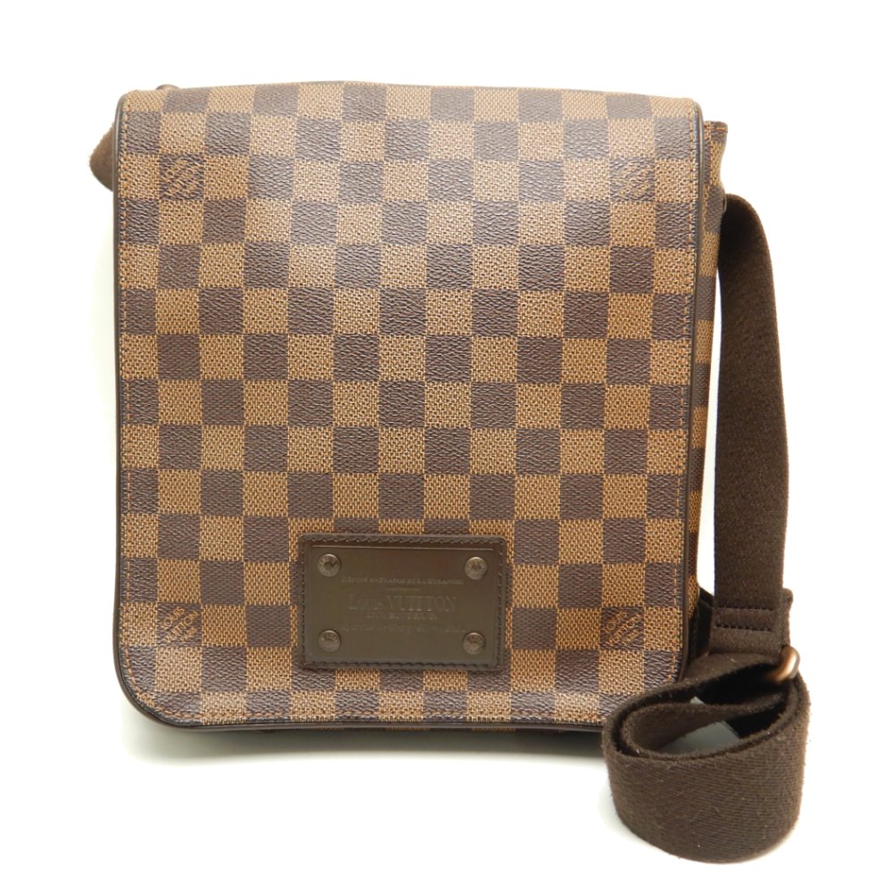 Louis Vuitton Damier Brooklyn PM Ebene Diagonal Shoulder Brown