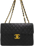 Chanel Deca Matelasse Chain Shoulder Bag Black
