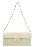Chanel Chocolate Bar Chain Shoulder Bag Ivory