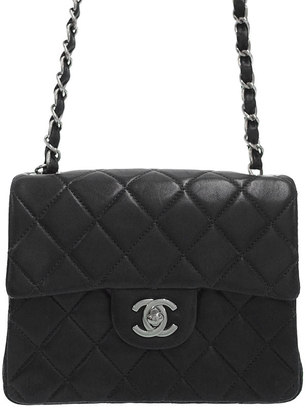Chanel Mini Matelasse Chain Shoulder Bag Black