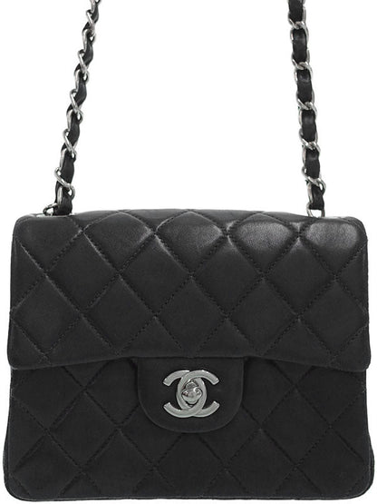 Chanel Mini Matelasse Chain Shoulder Bag Black