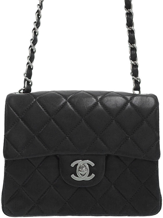 Chanel Mini Matelasse Chain Shoulder Bag Black