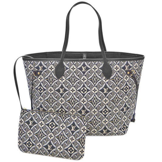 Louis Vuitton Monogram Neverfull MM Jacquard Gray Tote Bag