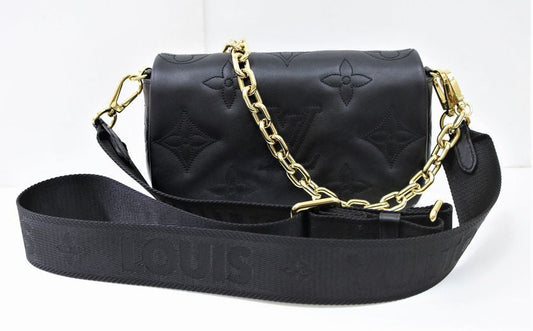 Louis Vuitton Wallet Strap Handbag  3WAY Noir