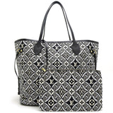 Louis Vuitton Neverfull MM Gray Monogram Jacquard Tote Bag