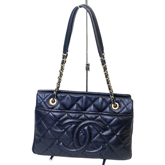 Chanel Matelasse Caviar Skin Chain Tote Cocomark Shoulder Bag