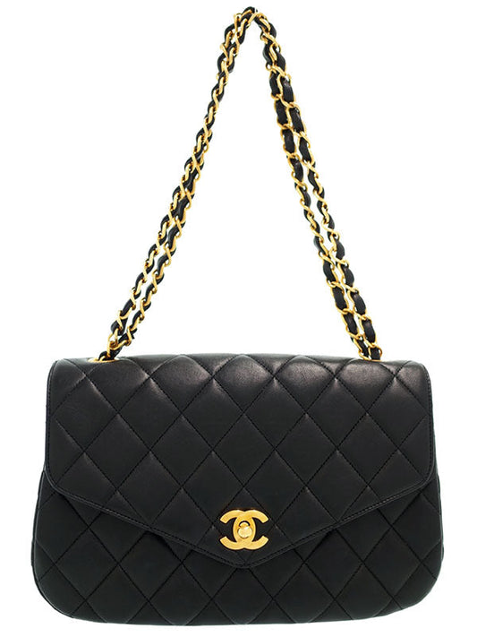 Chanel Matelasse Chain Shoulder Bag Black