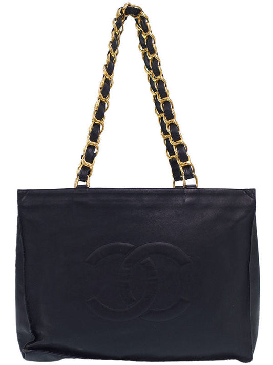 Chanel Coco Mark Chain Tote Bag Black