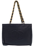 Chanel Coco Mark Chain Tote Bag Black