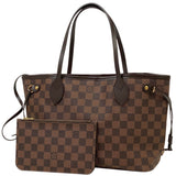 Louis Vuitton Neverfull PM Handbag Tote Bag Damier Brown