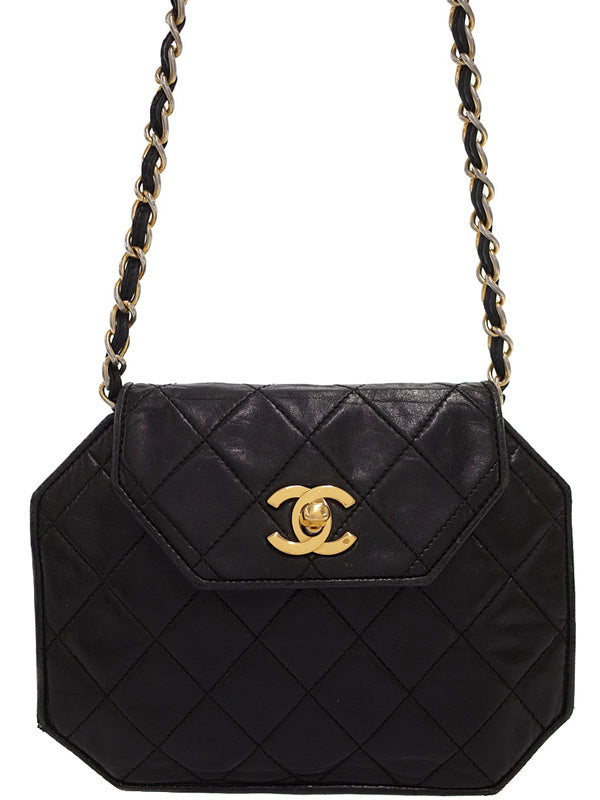 Chanel Matelasse Mini Chain Shoulder Bag Black