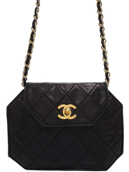 Chanel Matelasse Mini Chain Shoulder Bag Black