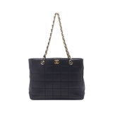 Chanel Chocolate Bar Double Chain Lambskin Black