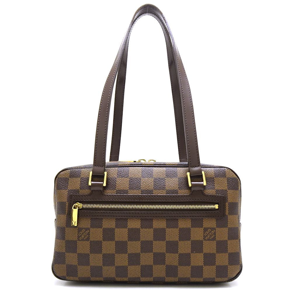 Louis Vuitton Damier Cite MM  Ebene Shoulder Bag Brown