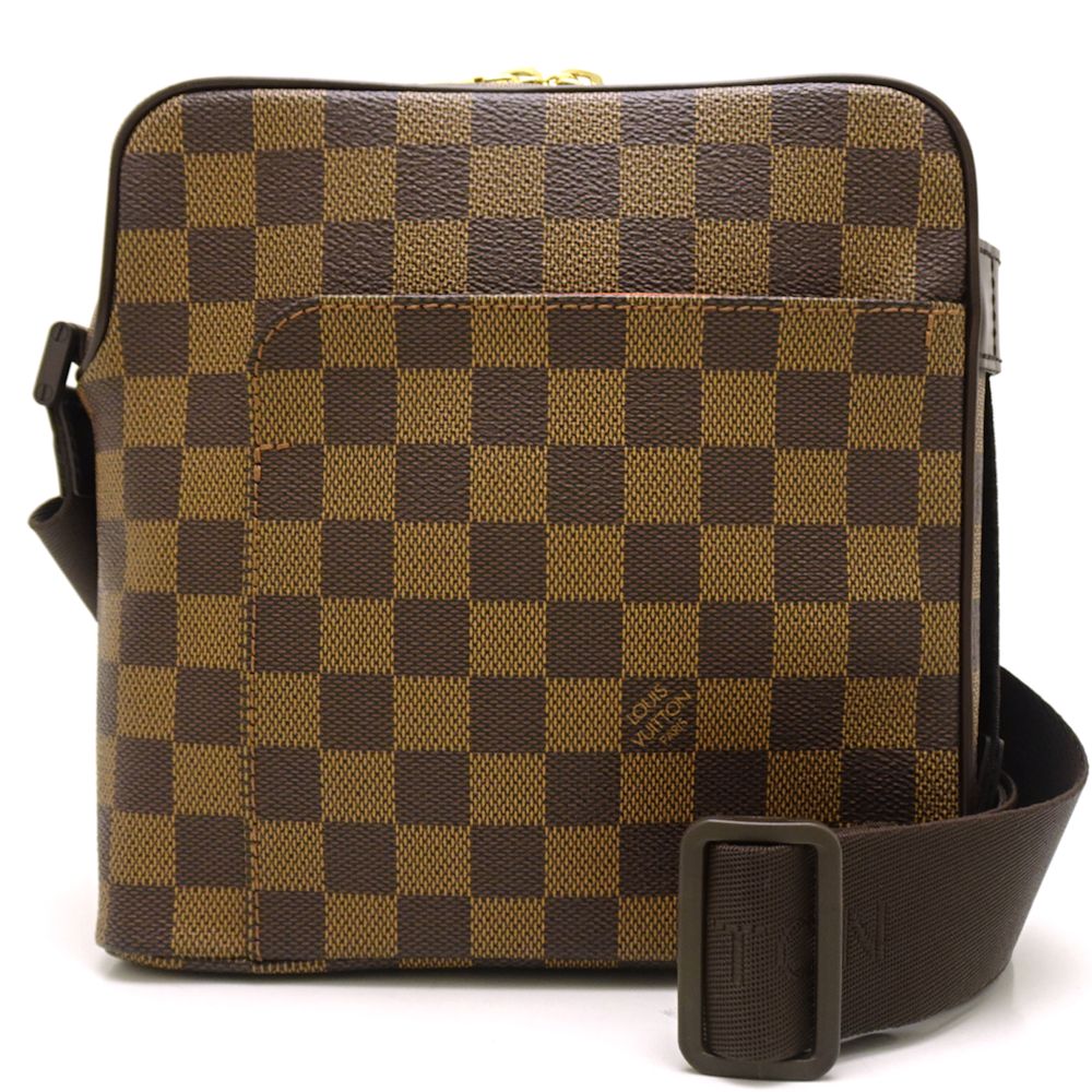 Louis Vuitton Damier Olaf PM Ebene diagonal shoulder brown