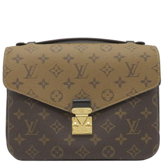 Louis Vuitton 2way Bag Pochette Metis MM Monogram Brown