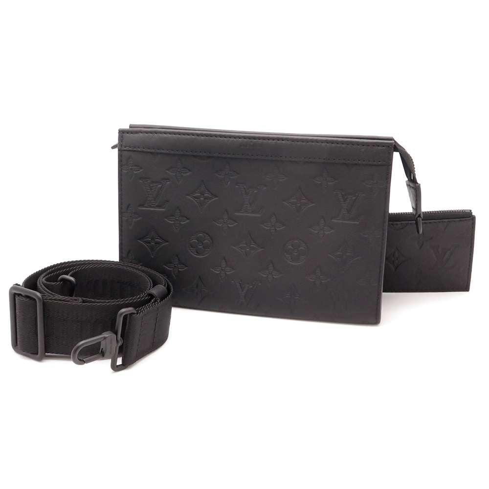 Louis Vuitton Shoulder Bag Monogram Shadow Gaston Wearable Wallet Black