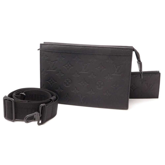 Louis Vuitton Shoulder Bag Monogram Shadow Gaston Wearable Wallet Black