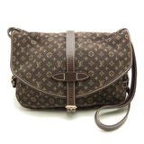 Louis Vuitton Monogram Mini Run Saumur Ebene Shoulder Bag Brown