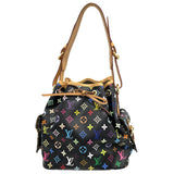 Louis Vuitton Multicolor Petite Noe Shoulder Bag Black Gold Metal Fittings