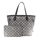 Louis Vuitton Monogram Jacquard Denim Neverfull MM Tote Bag Gray White