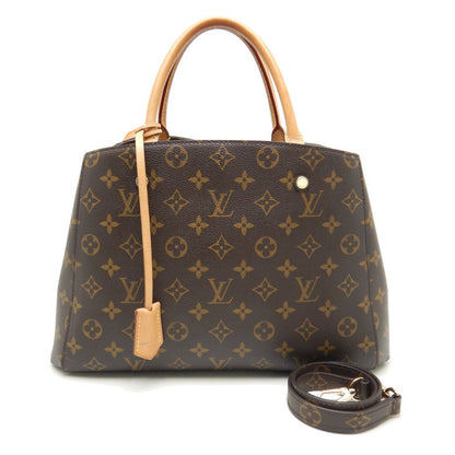 Louis Vuitton Monogram Montaigne MM Brown 2WAY Bag