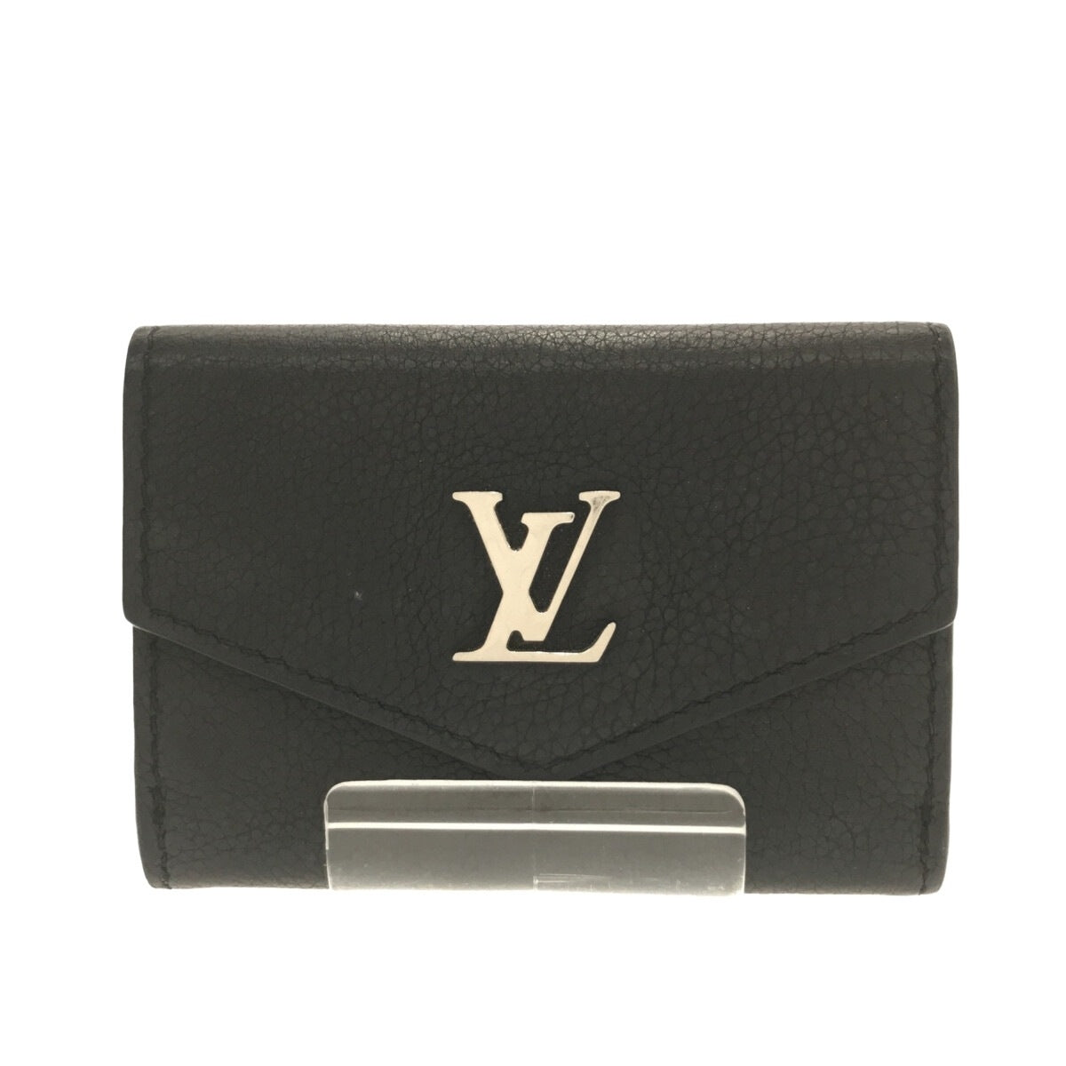 Louis Vuitton Portefeuille Lock Mini 3-fold Wallet Noir Calf Leather