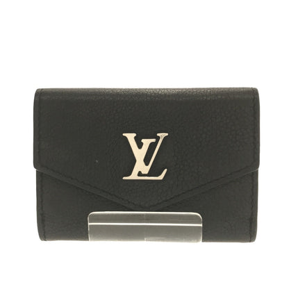 Louis Vuitton Portefeuille Lock Mini 3-fold Wallet Noir Calf Leather