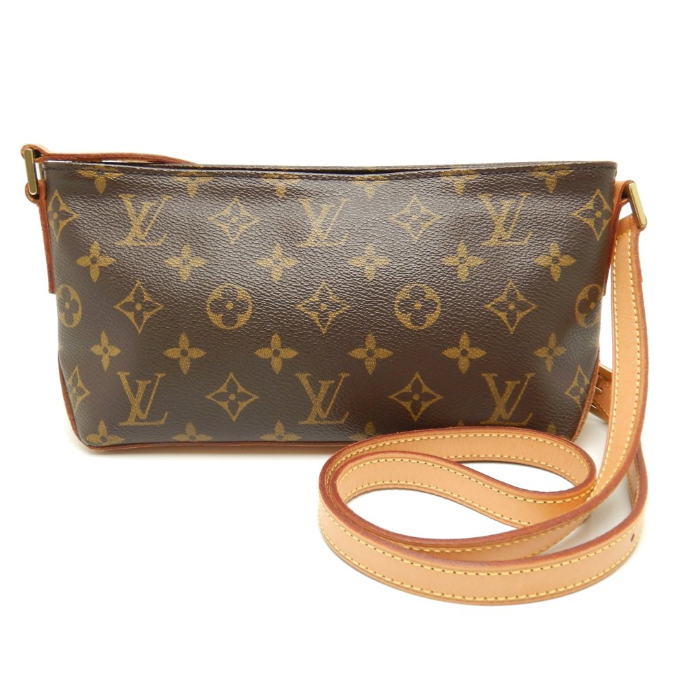 Louis Vuitton Monogram Trotteur Shoulder Bag Brown