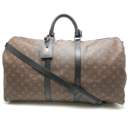 Louis Vuitton Monogram Macassar Keepall Bandouliere 55 Brown Boston Bag