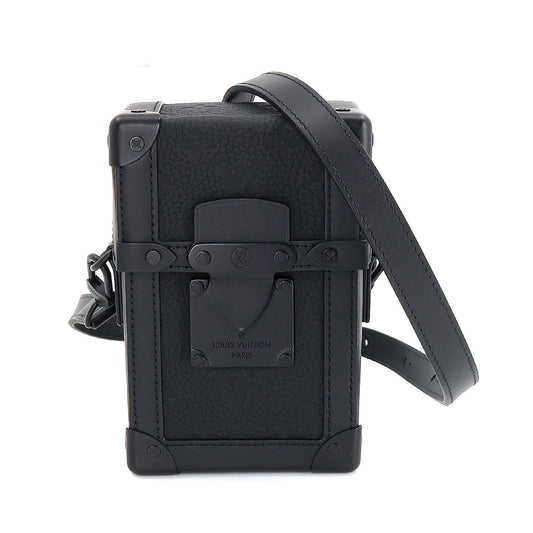Louis Vuitton Vertical Trunk Wearable Wallet Shoulder Bag Taurillon Leather Black