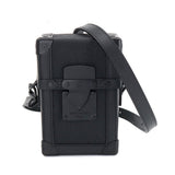 Louis Vuitton Vertical Trunk Wearable Wallet Shoulder Bag Taurillon Leather Black