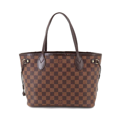 Louis Vuitton Damier Neverfull PM Tote Bag Ebene Series Brown