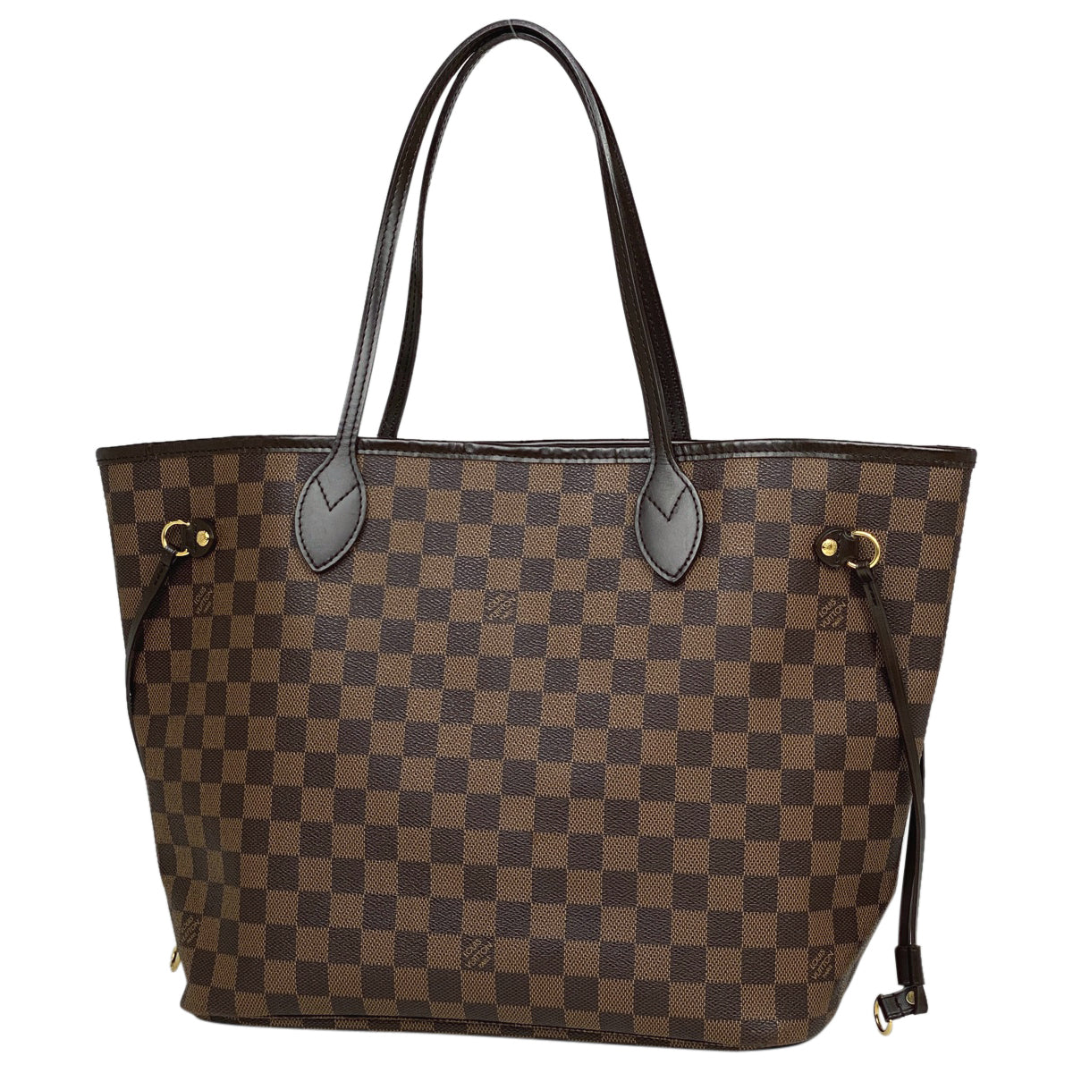 Louis Vuitton Neverfull MM Shoulder Bag Shopping Tote Bag Damier Brown