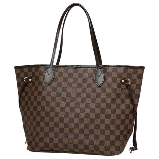 Louis Vuitton Neverfull MM Shoulder Bag Shopping Tote Bag Damier Brown