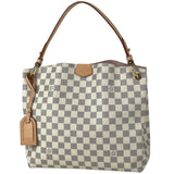 Louis Vuitton Graceful PM Shoulder Bag Damier Azur White